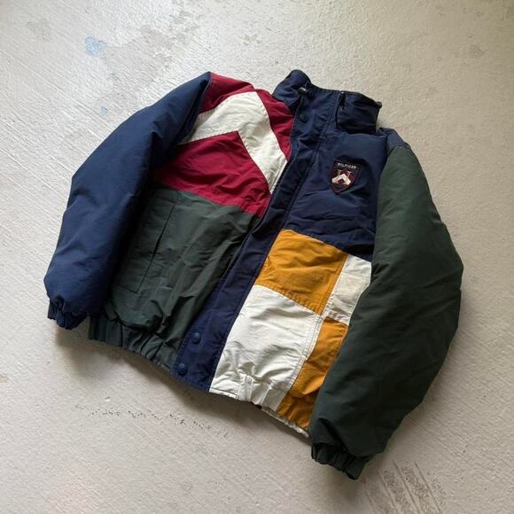 Vintage Tommy Hilfiger Colorblock Men's L Puffer Jacket - Picture 8 of 8